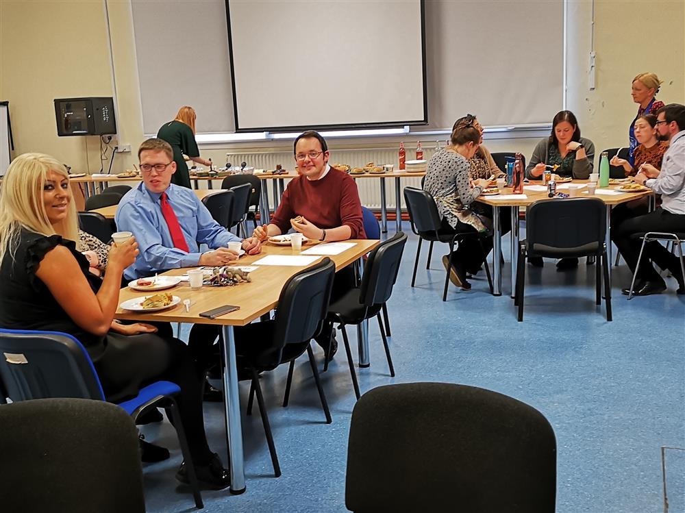 Learning Reps having tea and cakes